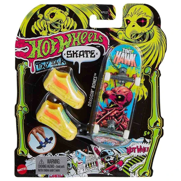 HPG21 Hot Wheels Skate Neon Temalı Parmak Kaykay ve Ayakkabı Paketleri - 7