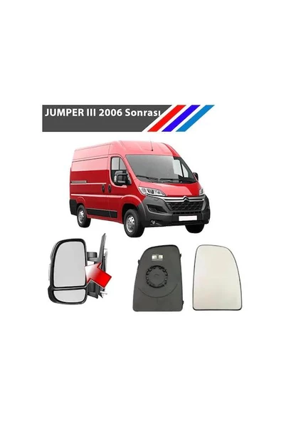 Citroen Jumper 3 Sol Dış Ayna Üst Camı Sürücü Tarafı Isıtmalı M3333B - 3