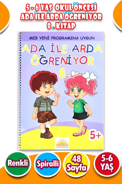 Ada ile Arda Öğreniyor Seti 8. Kitap - 48 Sayfa