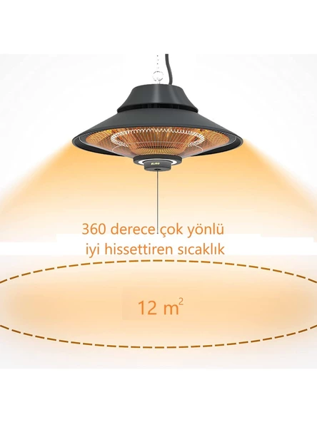 MirKraft Elirg Light 2000 W Tavan Infrared Isıtıcı - 2