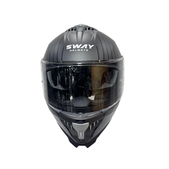 Sway 865 Space Full Face Güneş Gözlüklü Kapalı Motosiklet Kaskı M Beden Black White - 8