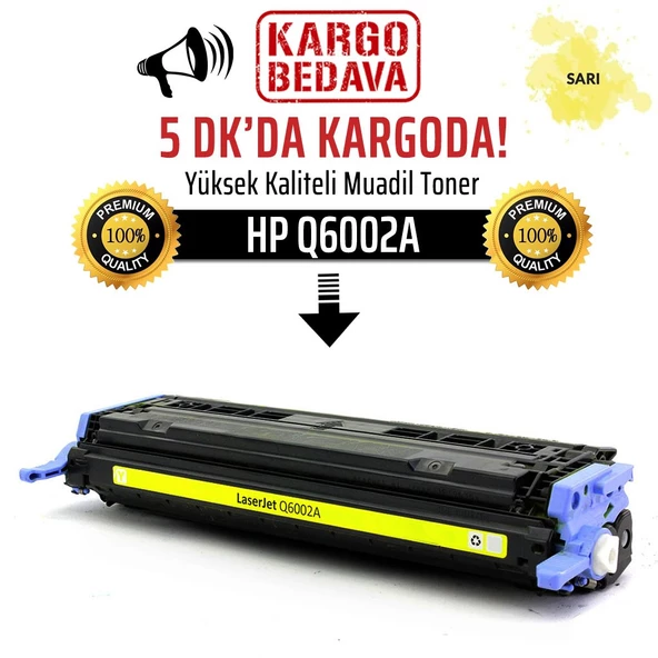 HP Q6002A Sarı Muadil Toner /NP/124A/1600/2600/2600TN/2605/CM101
