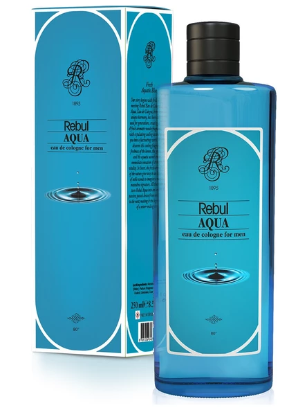 Rebul Aqua 250 ML Cam Şişe Kolonya