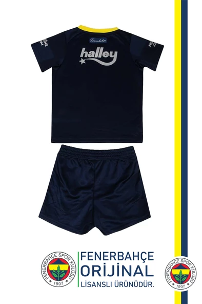 Fenerbahçe Orijinal Mini Lacivert Çocuk Forma Set Hediyelik Ahşap Kutulu - 3