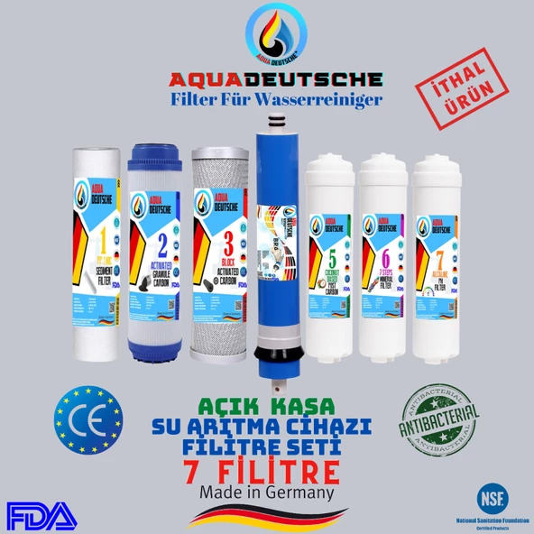 AQUA DEUTSCHE AÇIK KASA SU ARITMA CİHAZI 7 FİLTRE 14 AŞAMALI SET