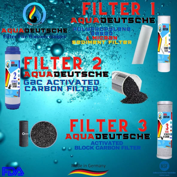 AQUA DEUTSCHE AÇIK KASA SU ARITMA CİHAZI 7 FİLTRE 14 AŞAMALI SET - Resim 3