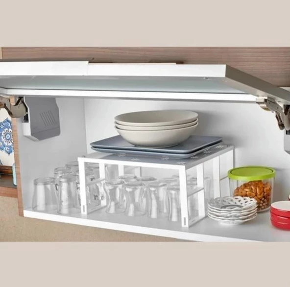 Organizer Dolap Içi Raf Düzenleyici Metal Beyaz 2 Adet - 2