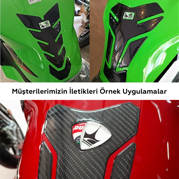 Grippatch Yamaha, BMW, Honda ile Uyumlu Universal Şeffaf Tank Pad GT08 - Resim 11