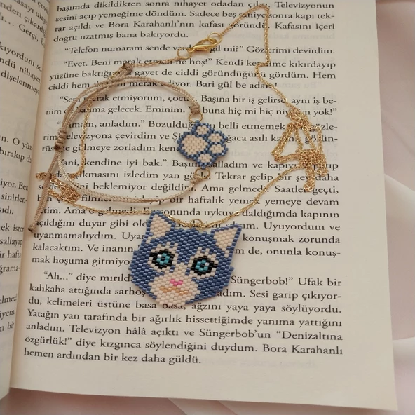 El Yapımı Miyuki Kedi Takı Seti - 4