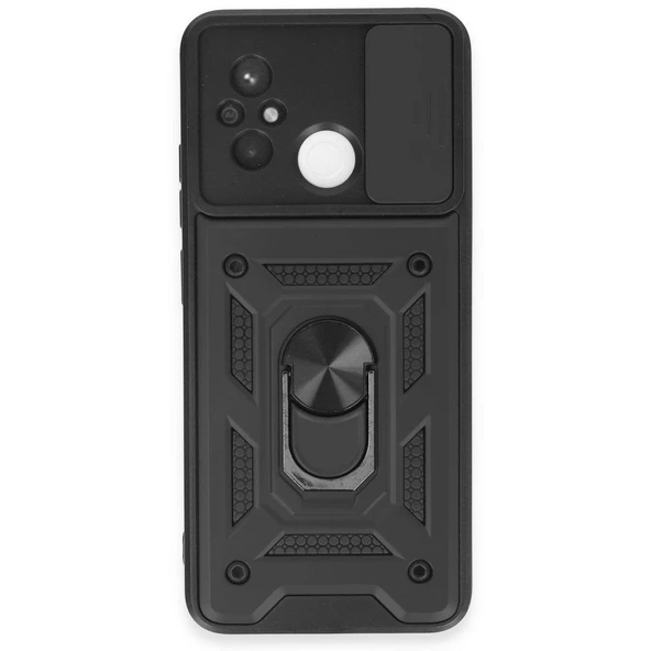 Smody Xiaomi Redmi 12C İle Uyumlu Kılıf Kamera Korumalı Sürgülü Yüzüklü Standlı Tank - 3