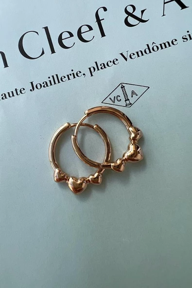 LOVE (ALTIN KAPLAMA KÜPE )