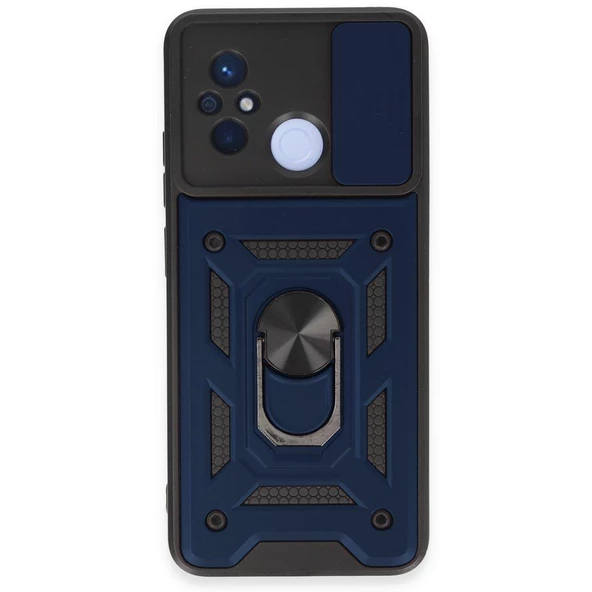 Smody Xiaomi Redmi 12C İle Uyumlu Kılıf Kamera Korumalı Sürgülü Yüzüklü Standlı Tank - 2