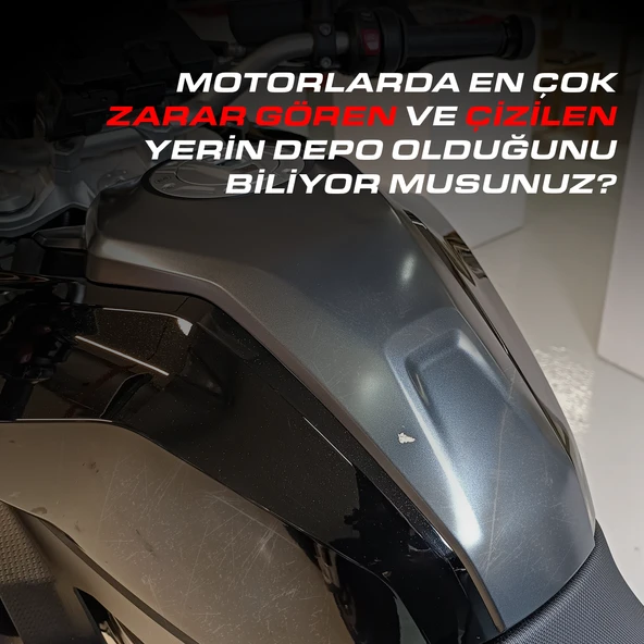 Grippatch Triumph Motosikletler ile Uyumlu Universal Şeffaf Tank Pad GT08 - Resim 3