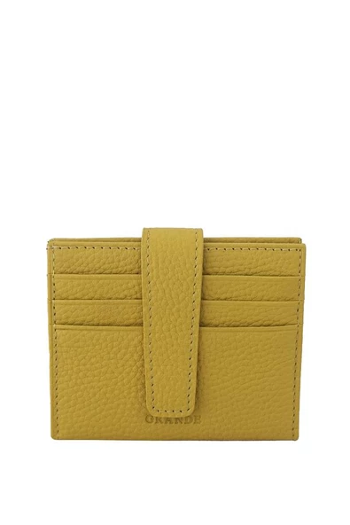 Grande Hakiki Deri Erkek Kartlık Sarı 718 ürün görseli 1