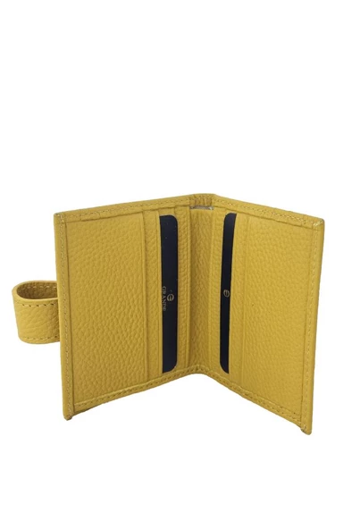 Grande Hakiki Deri Erkek Kartlık Sarı 718 - Resim 3