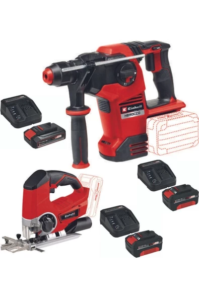 Einhell Herocco 36/28 Kırıcı Delici Te-js Dekupaj 2x4.0ah+2.5ah Akülü Set