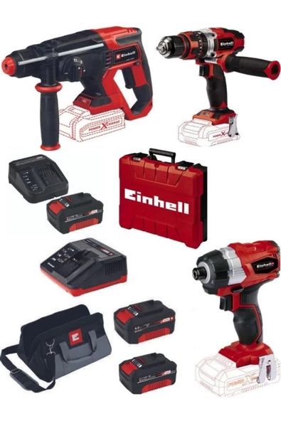 Einhell te-ci 18 bl Vidalama TE-CD 18/48 li-i  TE-HD 18/20 Matkap 3x4.0 Akülü Set