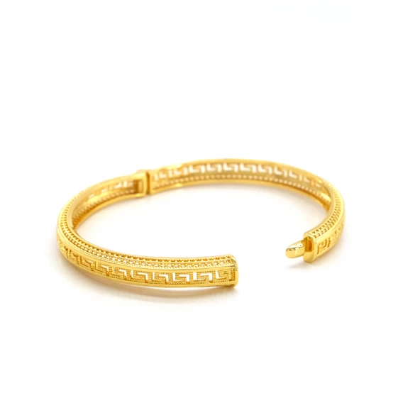 Çelik Kelepçe Altın Kaplama Kadın Hint Model BLZ-613 - Resim 2