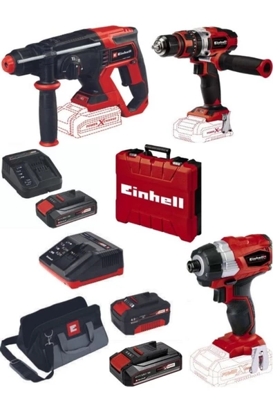 Einhell te-ci 18 bl Vidalama TE-CD 18/48 li-i  TE-HD 18/20 Matkap 2x2.5+4.0ah Akülü Set