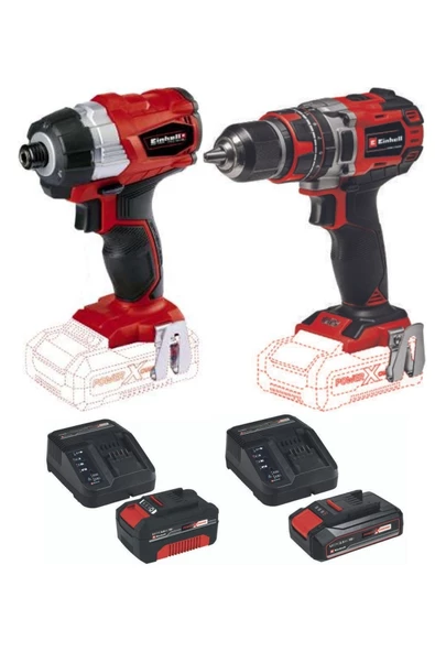 Einhell Te-cı 18 Bl Vidalama Te-cd 18/50 Li-i Bl Matkap 2.5ah+4.0ah Çift Akülü Kömürsüz Darbeli Set