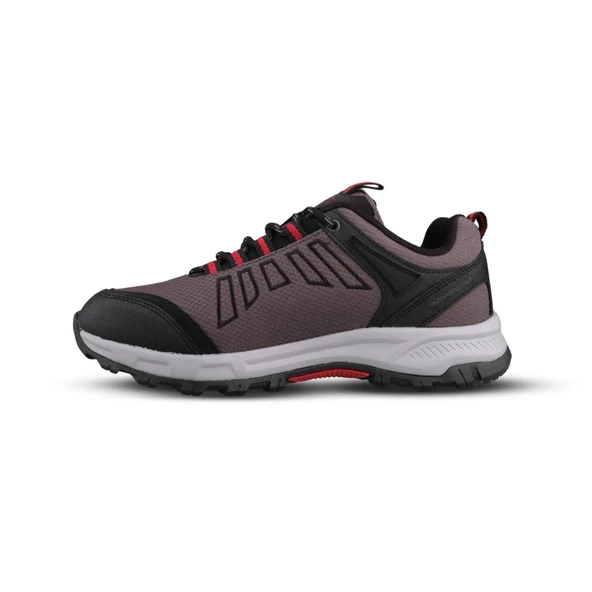 Erkek Outdoor Ayakkabı - Siyah-Kırmızı, Su İtici - Resim 2