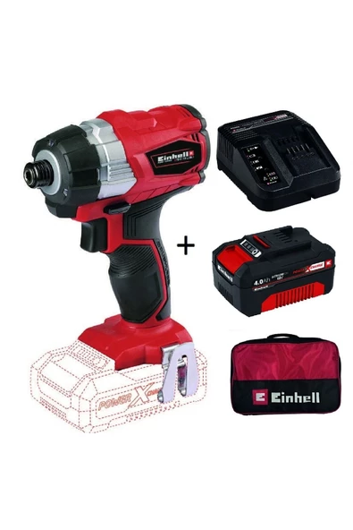 Einhell Te-cı 18 Li Bl Akülü Darbeli Vidalama + 4ah Starterkit + Bez Çanta