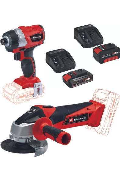 Einhell TE-CI 18 BL Vidalama TC-AG 18/115 Avuç Taşlama 2.5-4.0ah ürün görseli 1