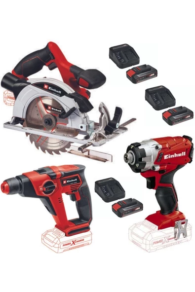 Einhell Te-hd 18/12 Matkap Te-cı 18/1 Vidalama Te-cs 18/165/1 Daire Testere 3x2.5ah Akülü Set