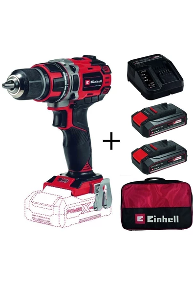 Einhell Te-cd 18/50 Li Bl Akülü Darbesiz Vidalama 2x2,5 Ah Starter Kit Bez Çanta