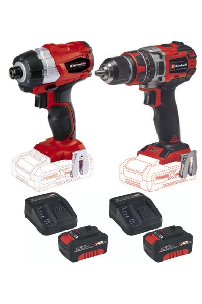 Einhell Te-cı 18 Li Bl Vidalama Te-cd 18/50 Li-i Bl Matkap 2x4.0ah Çift Akülü Kömürsüz Darbeli Set