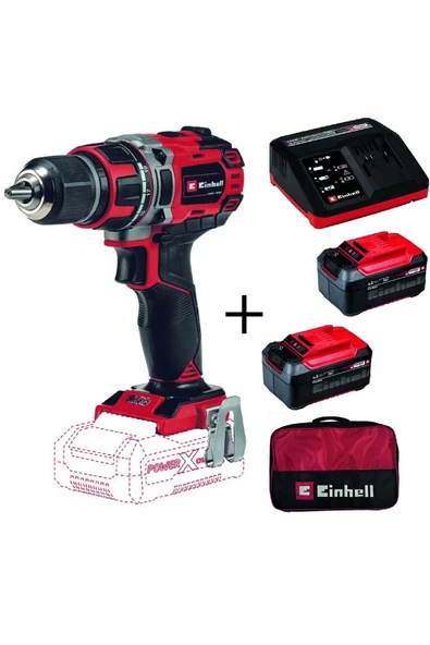 Einhell Te-cd 18/50 Li Bl Akülü Vidalama + 2x5,2 Ah Akü + Fastcaherger + Bez Çanta