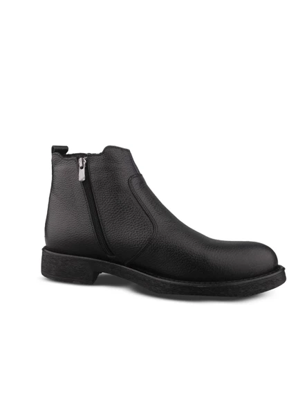 Erkek Chelsea Bot - Siyah, Hakiki Deri - Resim 3