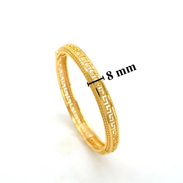 Çelik Kelepçe Altın Kaplama Kadın Hint Model BLZ-613 - Resim 3