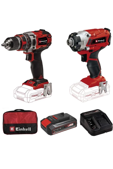 Einhell Te-cd 18/50li-ibl Darbelimatkap+te-cı 18/1li Darbelividalama+ 2,5ah Starterkit + Bez Çanta