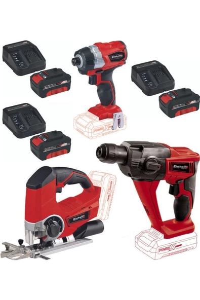 Einhell Te-cı 18 Bl Vidalama Te-hd 18 Matkap Te-js 18 Dekupaj 3x4.0ah Akülü Set