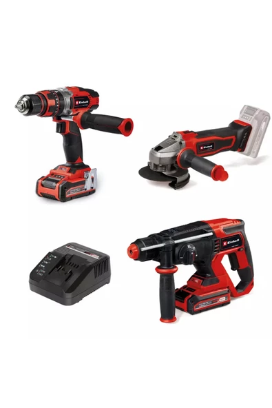 Einhell TE-TK 18/3 Li +2 (CD+AG+HD) vidalama, kırıcı, taşlama