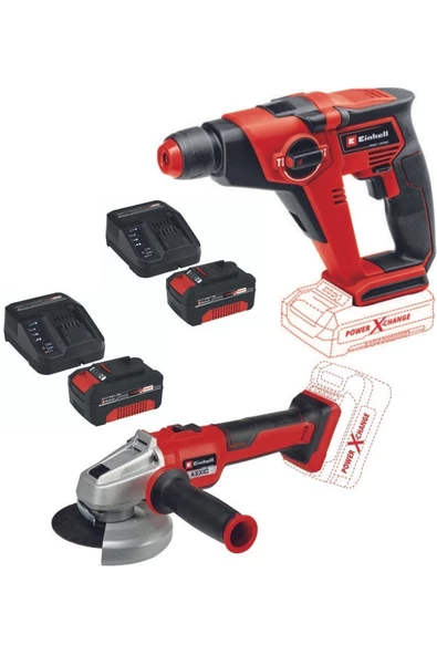 Einhell Te-hd 18/12 Matkap Axxio 18/115 Q Avuç Taşlama 2x4.0ah Set