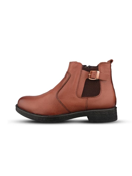 Erkek Chelsea Bot - Taba, Hakiki Deri - Resim 2