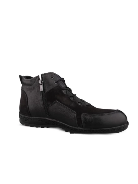 Erkek Günlük Bot - Siyah, Hakiki Deri - Resim 3