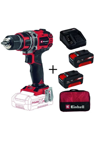 Einhell Te-cd 18/50 Li Bl Akülü Vidalama + 2x4 Ah Starterkit + Bez Çanta