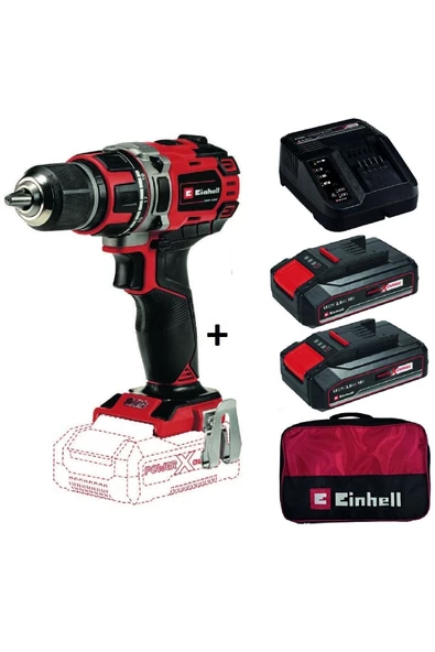 Einhell Te-cd 18/50 Li-ı Bl Kömürsüz Darbeli Matkap + 2x2,5 Ah Starterkit + Bez Çanta