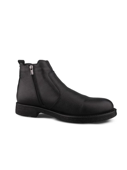 Erkek Chelsea Bot - Siyah, Hakiki Deri - Resim 3