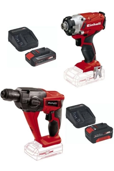 Einhell Te-cı 18/1 Li Akülü Darbeli Vidalama Te-hd 18 Li Vidalama Delme 2.5ah-4.0ah Darbeli Set