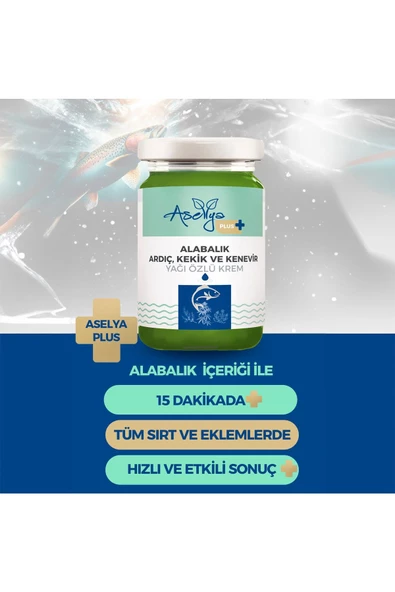 ASELYA ALABALIK, ARDIÇ, KEKİK VE KENEVİR ÖZLÜ MASAJ KREMİ 100ML