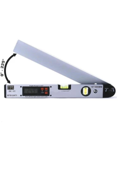 BTS 12471 2 Sulu Dijital Açı Ölçerli Su Terazisi 16"/400 Mm ürün görseli 1