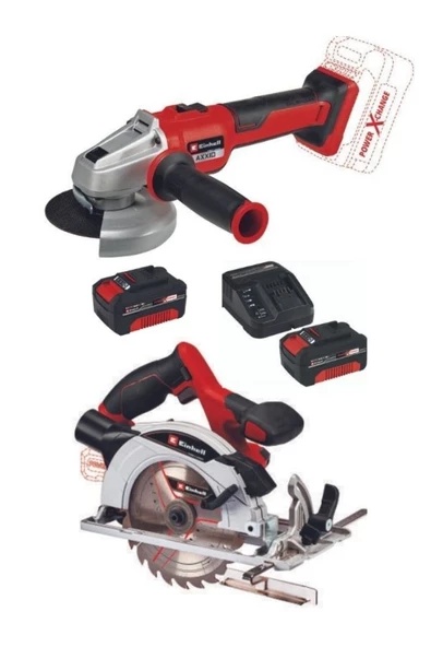 Einhell Te-cs 18/165/1 Daire Testere Axxio 18/125 Q Avuç Taşlama 2x4.0ah Akülü Set