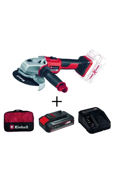 Einhell Axxio 125 Mm Kömürsüz Akülü Avuç Taşlama + 2,5 Ah Starterkit + Bez Çanta