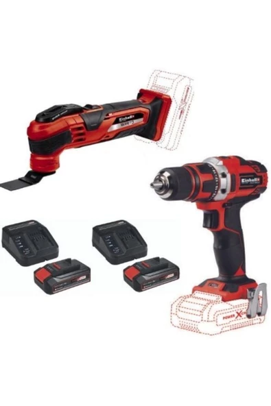 Einhell Varrito Raspalama Makinesi Te-cd 18/40 Akülü Vidalama Matkap 2x2.5ah Akülü Set