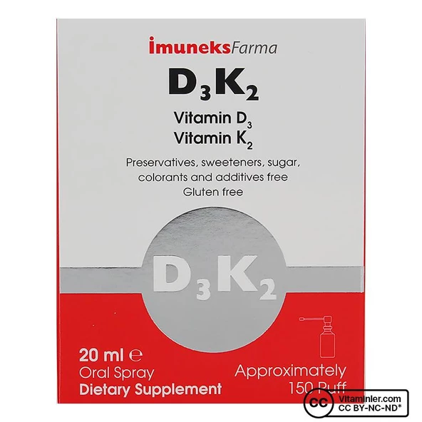 İmuneks D3 K2 Vitamin Sprey 20 ml