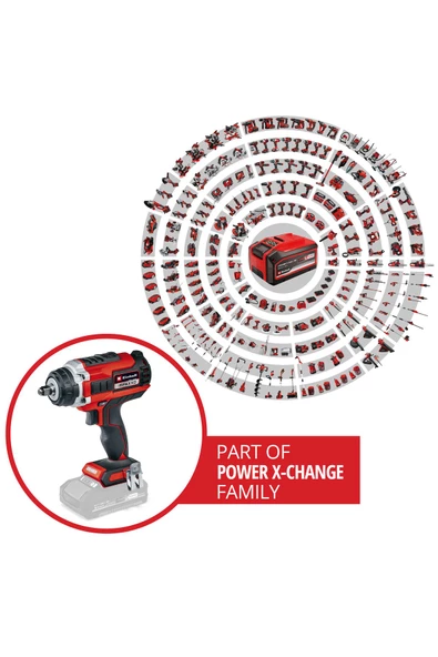 Einhell IMPAXXO 18/400 - Solo, Kömürsüz Darbeli Somun Sıkma (Akü ve şarj cihazı dahil değildir) - 2